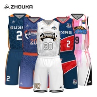 Vêtements de basket-ball design Uniformes de basket-ball pour hommes en polyester à sublimation Chemise de basket-ball personnalisée Maillots Shorts et Tops