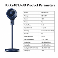 Ventilateur de plafond léger à affichage numérique LCD haute vitesse, le meilleur choix B2B pour bureau et tente, avec support de téléphone