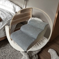 Escalier gonflable pour chien, amovible et lavable, en mousse à mémoire de forme, antidérapant et stable, protège les articulations de l'animal, pente de lit