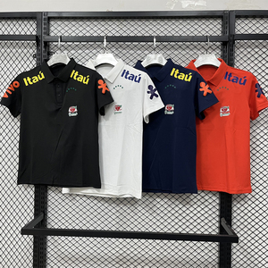 Vente en gros de nouveaux t-shirts de football pour hommes, style brésilien imprimé, légers, respirants, de haute qualité, à manches courtes, <span class=keywords><strong>maillot</strong></span> de football - Product Image 1