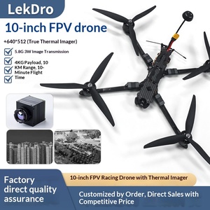 <span class=keywords><strong>Drone</strong></span> FPV à imagerie thermique 10 pouces 640x512, transmission d'image 5.8G 3W, capacité de charge 4KG, noir et blanc - Product Image 5
