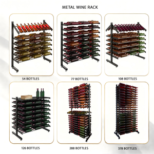 Estante para vino, soporte para botellas de almacenamiento, estante minimalista de Metal negro para vino, diseño colgante de pared para comedor y decoración del hogar - Product Image 4