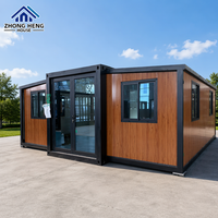 Villa préfabriquée de luxe en verre à 2 étages, entièrement meublée, avec isolation respirante, norme australienne, extensible et portable, utilisable comme entrepôt.