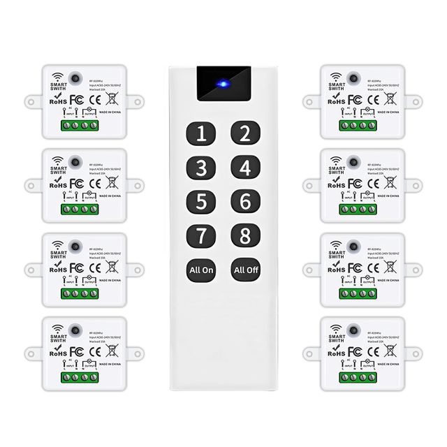 KONST Smart Home Single Wireless Remote Control AC Switch 10A On-Off Device WiFi Connectivity Plastic Single Lamp Electric