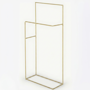 Minimalist Metal <b>Towel</b> Rack Standing Double Tier Matte Black Bathroom Storage Holder Durable <b>Waffle</b> <b>Towel</b> Organizer - Product Image 2