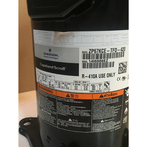 คอมเพรสเซอร์โคปแลนด์สโครล รุ่น ZP67KCE-TFD-420 ใช้กับสารทำความเย็น R-410A สำหรับเครื่องปรับอากาศและเครื่องทำความเย็นเท่านั้น - Product Image 1