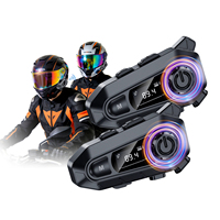 Casque de moto avec système d'intercom Bluetooth, microphone sans fil, écouteurs à réduction de bruit pour le ski, le cyclisme