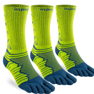 Mens ánh sáng màu xám Vớ ngón chân Coolmax injinji thể thao chạy năm ngón tay crew socks - Product Image 3
