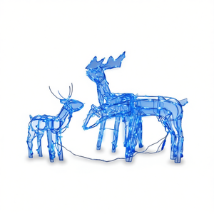 Illuminazione Natalizia a Tema Renna, 229 LED Blu, Luci per Esterni per le Festività, Garanzia di 3 Anni, AC 110V - Product Image 1