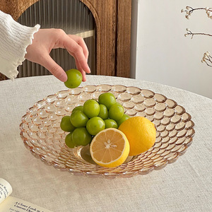 Coffee Table Glass Serving <b>Plate</b> Light Luxury Style <b>Large</b> Capacity Snack Display for Living Room & Dining Table - Product Image 4