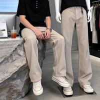 Jeans en denim déchiré à jambe large, style rétro hip-hop, taille mi-haute, en polyester, coupe ample pour homme