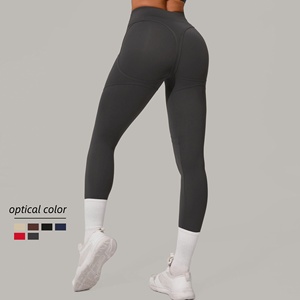 <span class=keywords><strong>Leggings</strong></span> Yoga in Pile a Vita Alta con Cucitura Rialzata, Effetto Push-Up e Controllo Pancia, Pantaloni Yoga in Pile per Donna, Asciugatura Rapida per Corsa e Fitness - Product Image 3