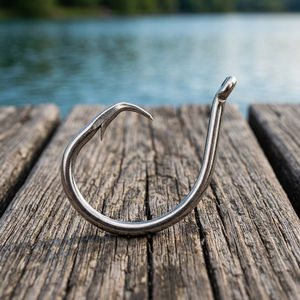 [Yooseung Industrial] Hameçon circulaire à ardillon robuste en acier inoxydable forgé, décalé, pour thon, pêche au palangre en eau salée - Product Image 3