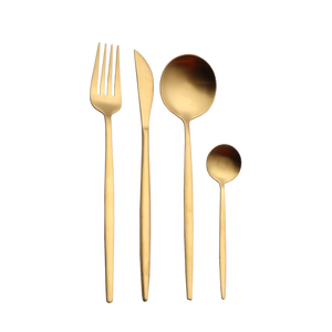 Couverts or Besteck ensemble d'argenterie <span class=keywords><strong>portugais</strong></span> Cutipol Goa noir plaqué or en acier inoxydable Cubiertos ensemble de couverts pour mariage - Product Image 1