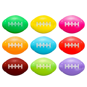 Lot de balles anti-stress en mousse PU souples en forme de ballon de rugby colorées pour la décompression - Product Image 2