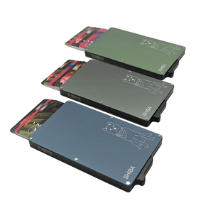 Shiba Slim Aluminum Card Holder Green Laser Etched Dog Design Minimalist <b>RFID</b> <b>Blocking</b> Credit Card <b>Wallet</b> 4 Inch - Product Image 6