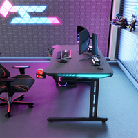Bureau d'Ordinateur Motorisé à Hauteur Réglable de Haute Qualité, Vente Chaude, Table de Jeu Électrique, Bureau PC avec LED