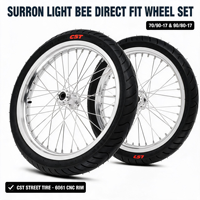Kit de roues Sur-Ron Light Bee Talaria MX3 MX4 Supermoto, jantes de 17 pouces, 70/90-17 90/80-17, aluminium CNC chromé, haute performance, vélo électrique
