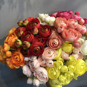 Fiori Artificiali Mini Loto, Mazzo di Rose in Seta per Decorazioni Matrimoniali, Bouquet da Sposa, Decorazioni per la Casa - Product Image 4