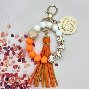 Porte-clés bracelet en silicone à perles pour femme, cadeau idéal pour la Fête des Mères, porte-clés pour fille, support pour clés <span class=keywords><strong>de</strong></span> voiture - Product Image 6