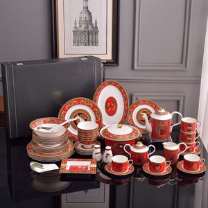 Red Philena Waal Manpinabig Brownit Gicheongsamstern European Luxurdollning Room Bone China Party with Black Gift Box Luxury - Product Image 2