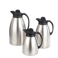 Thermos en acier inoxydable à double paroi isolé sous vide 2L, théière Jigong de style européen, isolation thermique 12-24 heures, pour la maison