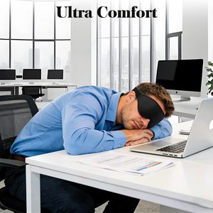 Antifaz 3D Suave para <span class=keywords><strong>Dormir</strong></span>, Sin Presión, Bloquea la Luz, con Correa Ajustable, Negro, para Hombres y Mujeres, Viajes, Sueño Nocturno - Product Image 4