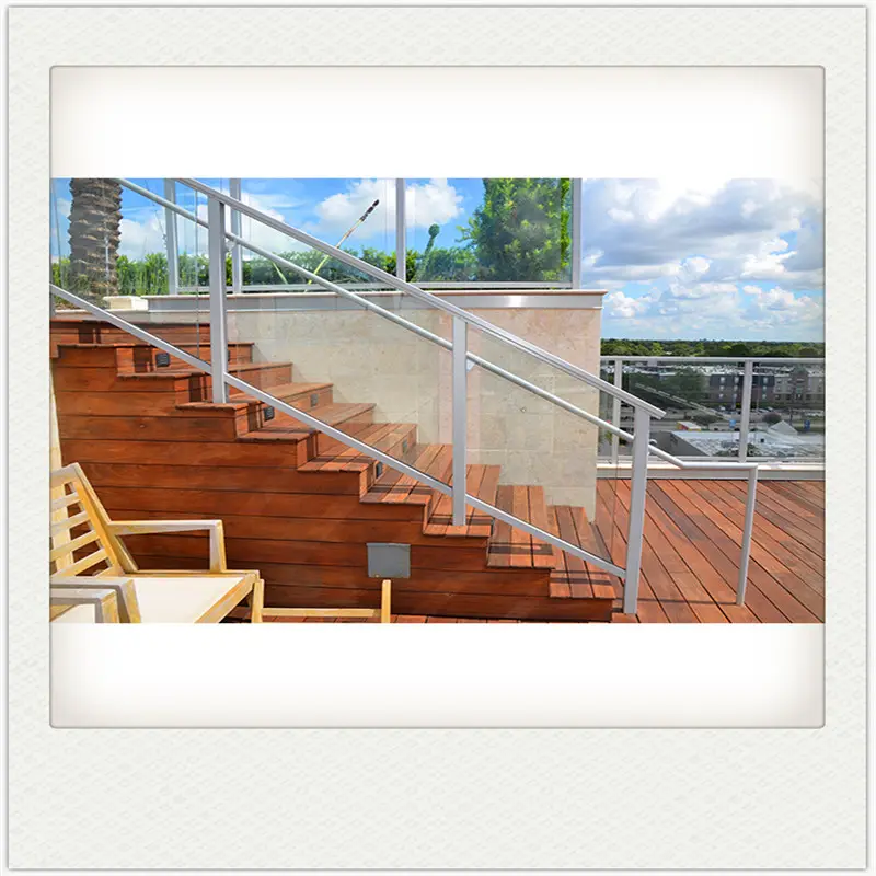 Top Manufacturer Deck Balustrade Handrails Aluminum Base Shoe Railing Frameless Glass Balustrade Stair Glass Railingt