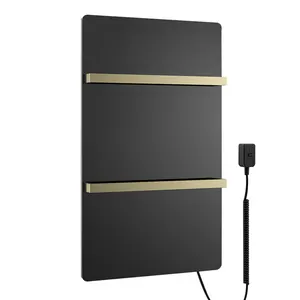 Sèche-serviettes en verre trempé chauffé à la chaleur Prix d'usine Sèche-serviettes électrique tendance pour salle de bain Hôtel - Product Image 1