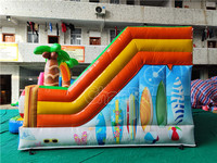 Château gonflable arc-en-ciel de plage, aire de jeux gonflable d'extérieur en PVC avec tapis souple, jouets de saut pour enfants