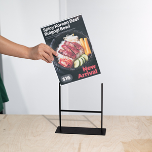 A4 Acrylic đứng lên trong suốt Áp phích Acrylic Bảng hiển thị <span class=keywords><strong>menu</strong></span> Máy tính để bàn quảng cáo giá danh sách Thẻ bảng - Product Image 5