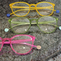 Monturas de gafas ópticas de acetato coloridas y elegantes Gafas de forma popular