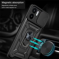 Nouveau pare-chocs hybride en tpu PC housse de protection coulissante étui de téléphone pour Xiaomi Redmi A1 4G A2 + 14 Pro étuis mobiles à anneau magnétique