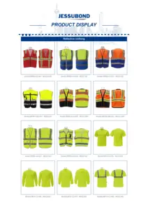 Desain Fashion kustom rompi reflektif Hi Vis poliester pakaian keselamatan rompi reflektif