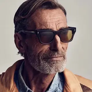 Gafas de acetato, gafas de sol de acetato gruesas italianas, moda 2024, tonos Retro, logotipo personalizado para hombre, gafas de sol de alta calidad para hombre