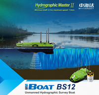 Hi-Target IBoat BS12 USV, embarcation de surface sans pilote, RTK GNSS IMU pour la mesure de la profondeur des eaux, la bathymétrie hydrographique et la mesure du courant fluvial