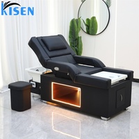 Lit de lavage intelligent Kisen, système de spa capillaire japonais, hydrothérapie LED, vapeur avec bain de pieds, tension personnalisée, livraison rapide