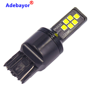 Dembélé 12V-24V Auto Inverse Led Ampoule 3030 12SMD T20 7443 W21-5W Ambre Blanc Rouge Clignotant lumière Led Pour Voiture - Product Image 1