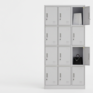 12-Door Steel <b>Storage</b> <b>Locker</b> KD Structure Metal Shoes Cupboard Iron Clothes <b>Cabinet</b> Helmet <b>Locker</b> with Key Lock - Product Image 1