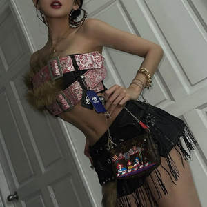 Tummy Control Slim Fit Eleganter Glitzer Y2k Streetwear High Street Qualität Plissee Bandage Damen Casual Performance Wear Kleid - Product Image 3