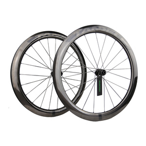 Ruote per <span class=keywords><strong>bici</strong></span> da strada da 50mm set ruote per <span class=keywords><strong>bici</strong></span> 700c raggi carbonio 1260g/-20g 11 velocità Shimano/XDR mozzo anteriore 20H posteriore 24H <span class=keywords><strong>ruota</strong></span> di blocco centrale - Product Image 3