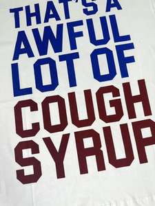 ALOCS Sciroppo per la tosse t-shirt da uomo di alta qualità in cotone 100% classico bianco a manica corta con scansione riflettente per uomo - Product Image 5