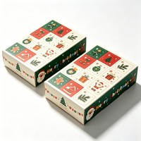 Boîte cadeau mystère vide pour compte à rebours de Noël Holidaypac, calendrier de l'avent de Noël 24 jours, emballage boîte surprise