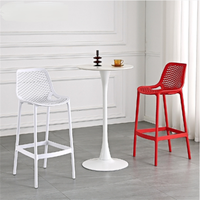 Chaise de bar haute en plastique durable, style industriel moderne, mobilier de restaurant, Harry Bertoia, cadre en plastique stable, tabouret de bar de cuisine en plastique