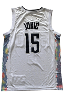 <span class=keywords><strong>Denver</strong></span> para Hombre # Camiseta de Baloncesto Nikola <span class=keywords><strong>Jokic</strong></span> Número 15, Logos Bordados en 3D, Edición Clásica Ciudad, Uniforme Cosido, Transpirable y de Secado Rápido - Product Image 6