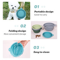 Bols pour chien pliables en silicone écologiques et portables, bols pliables pour nourriture et eau pour une utilisation en extérieur