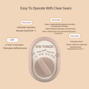 OEM <span class=keywords><strong>Mijoteuse</strong></span> 3L Cuiseur de soupe électrique Porcelaine Céramique <span class=keywords><strong>Mijoteuse</strong></span> Intérieure <span class=keywords><strong>Mijoteuse</strong></span> Cuisiniers - Product Image 5