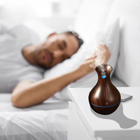 Humidificateur à brume froide style moderne 130 ml, diffuseur d'huiles essentielles sans fil pour voiture, en forme de vase, pour la maison, garantie 1 an