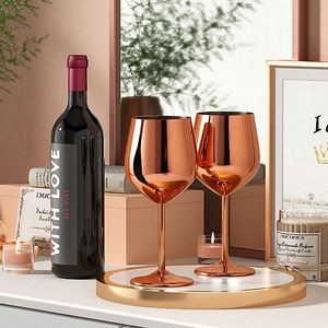Copa Alta de Vino Tinto de 500 ml, Personalizada, de Acero Inoxidable 304, de Alta Calidad, con Diseño Anticaída, para Bodas y Fiestas - Product Image 4