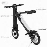 Trottinette électrique pliable XFY 12 pouces, 2 roues, 36V 12Ah, pour adulte, avec siège, frein à disque double, charge maximale 120 kg